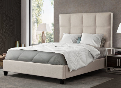 Upholstered Panel Platform Bed