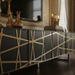 EchoPeak TV Stand – Gold Inlay Detail
