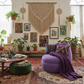 Eggplant Hug Chair - Bohemian Artist Loft