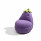Eggplant Hug Chair - Pure White Background