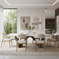 Embrace Dining Chair + Maxridge Marble Dining Table 
