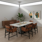 Emperador Grey Rectangular Dining Table