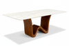 Eterna Frost Luxury Marble Dining Table - Pure White Background
