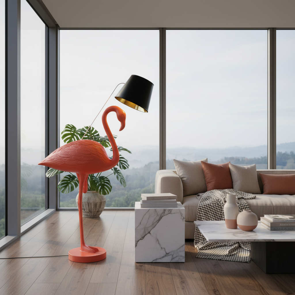 Flaming Flamingo Floor Lamp – LV Furniture Collection