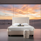 Geometric Headboard Bed - Desert View