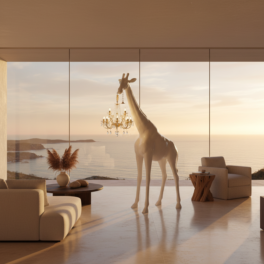 Girafe Lampadaire - Oceanfront Estate