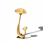 Golden Mushroom Floor Lamp - Angular Shadow