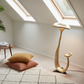 Golden Mushroom Floor Lamp - Scandinavian Closer Framing