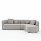 Gray Curved Sofa White Background