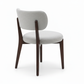 Gray Side Chair Dark Wood - Back View