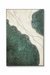 Green Abstract Wall Art Pure White Background