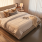 Haven Modern Upholstered Platform Bed - Golden hour sanctuary