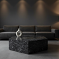 Hexagonal Black Marble Coffee Table – Dark Moody Living Room
