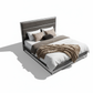Industrial Faux Leather Platform Bed - Elongated Shadow