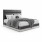 Industrial Faux Leather Platform Bed - Styled Circular Shadow