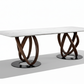Infinity Rectangular Dining Table - Pure White Background