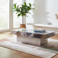 Ivory Sintered Stone Rectangle Coffee Table - Bright Room