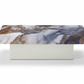 Ivory Sintered Stone Rectangle Coffee Table - White Background