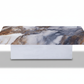 Ivory Sintered Stone Rectangle Coffee Table - White Background