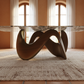 Koi Marble Dining Table Angle 1