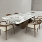 Koi Marble Dining Table - Minimalist Space