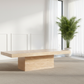 Larimar Travertine Rectangle Coffee Table