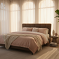 Lauren Leather Platform Bed - Lifestyle 1