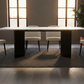 Linea Marble Dining Table Black Angle 1