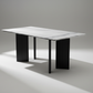 Linea Marble Dining Table Black Chiaroscuro