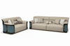 Loveseat and sofa living room setup