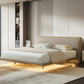 LumiGlow Platform Bed in Beige Room
