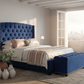 Majestic Velvet Tufted Wingback Bed - Loft Dawn