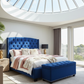 Majestic Velvet Tufted Wingback Bed - Skylight Dome
