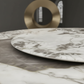 Marble Lazy Susan Round Dining Table - Angle 5
