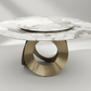 Marble Lazy Susan Round Dining Table - Chiaroscuro