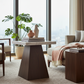 Marble & Walnut Pyramid Side Table - Lifestyle 1