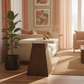 Marble & Walnut Pyramid Side Table - Lifestyle 3