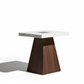 Marble & Walnut Pyramid Side Table - Product Shot 2