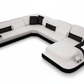 Marco Leather Sectional with Adjustable Headrest