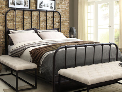 Industrial Metal Frame Platform Bed