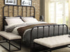Industrial Metal Frame Platform Bed