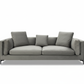 Milano Velvet Sofa - White Background