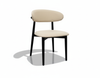 Minimal Curve Dining Chair - Pure White Background