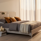 Mirage Grey Panel Bed - Golden Hour