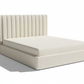 Modern Bouclé Upholstered Bed - Full Bed Angular Shadow