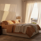 Modern Bouclé Upholstered Bed - Mediterranean Sunset