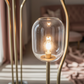 Modern Branch Floor Lamp - Crystal Clear Cylindrical Shade Detail