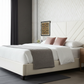 Modern Chevron Upholstered Platform Bed - Contemporary
