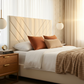 Modern Chevron Upholstered Platform Bed - Dawn Light