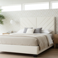 Modern Chevron Upholstered Platform Bed - Nordic Bright